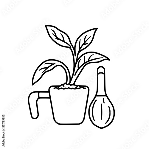 Nature's Whisper: Seedling Sprouts | Clean, isolated vector art for creative projects.