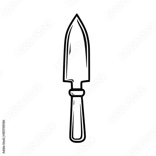 Elegant Line Art Knife Sharp Focus Simplicity | Clean, isolated vector art for creative projects.