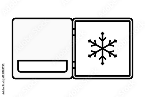 Simple design freezer icon. Vector.
