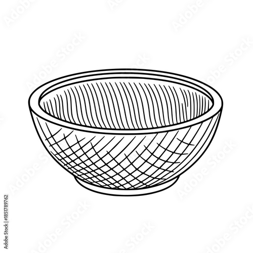 Crocheted Hamper Marinade | Clean, isolated vector art for creative projects.