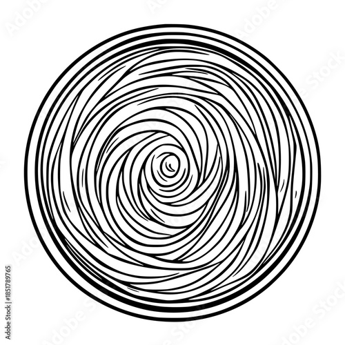 Artistic Black White Line Drawing Crocheted Hamper Marinade S | Clean, isolated vector art for creative projects.