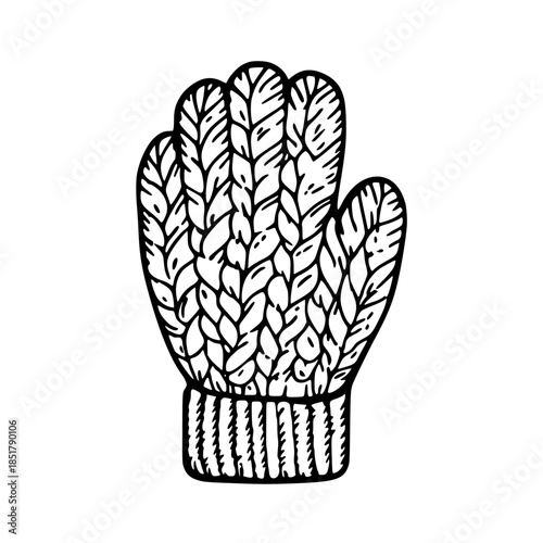 Warm Winter's Glove | Clean, isolated vector art for creative projects.