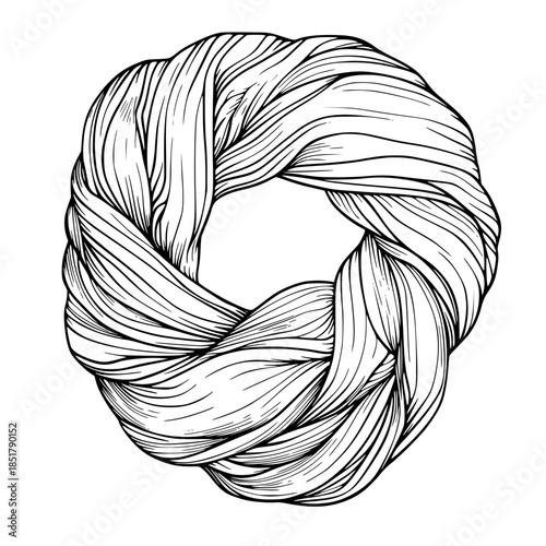 Infinite Crochet: Yarn Artwork | Clean, isolated vector art for creative projects.