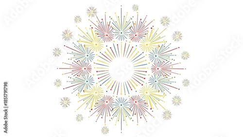 A hand turns the page of a desk calendar from December 2023 to January 2024, with confetti in the air.