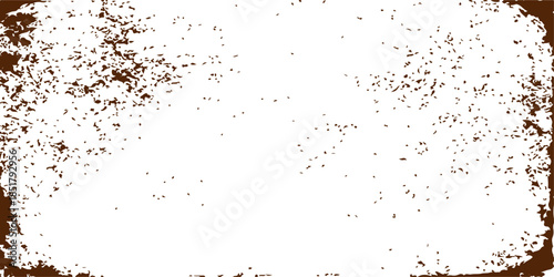 Abstract grunge background featuring a black and white vector illustration with ink splash textures and paint splatter patterns on a dirty paper frame