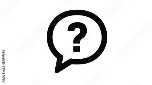 question mark symbol in speech bubble icon