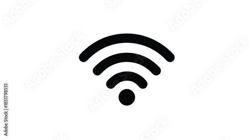 Wifi signal icon on white background