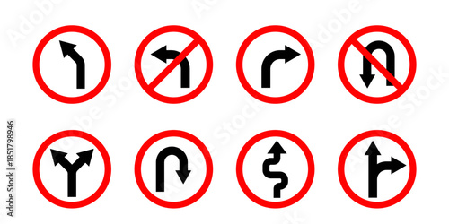 various road signs collection