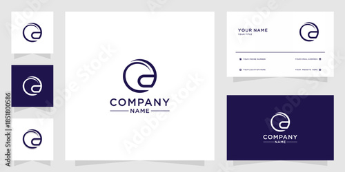 cd letter logo and business card design