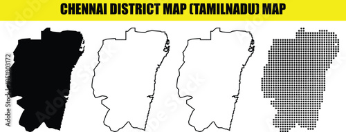 Chennai District Map Tamilnadu Map Illustration