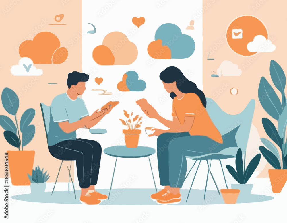 Fototapeta premium Mental Health Awareness Social Media Post