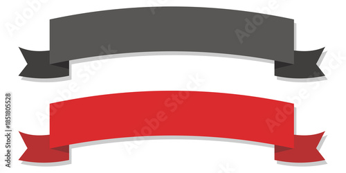 simple black and red ribbon