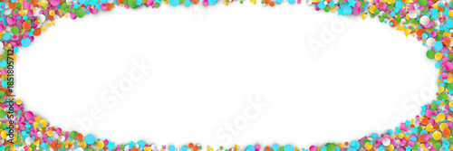 Confetti circles isolated. Round paper party confetti pattern