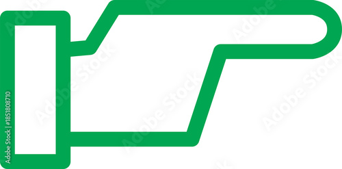 Photos Green pointing finger accuse or blame outline icon vector illustration
