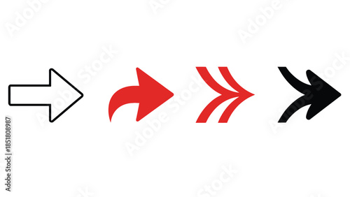 Four different arrow icons point to the right.