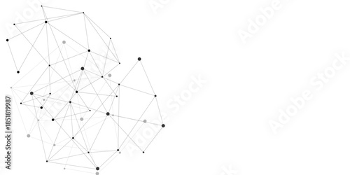 Abstract white, black digital technology futuristic communication high tech concept background. 