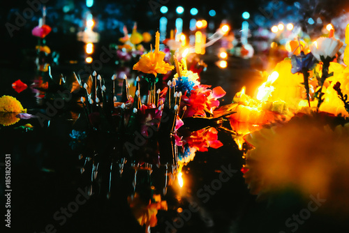 Loi Krathong festival,  Loy Krathong Day is one of the most popular festivals of Thailand celebrated annually on the Full-Moon Day of the Twelfth Lunar Month.