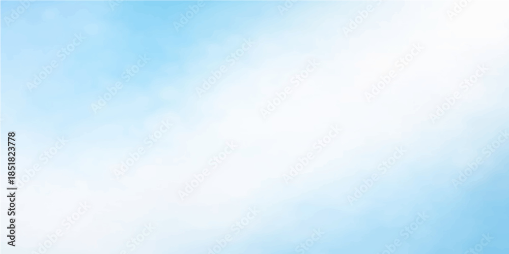 Fototapeta premium A beautiful blue sky background with fluffy white clouds creates a bright and clear summer cloudscape over an abstract sunny landscape on a beautiful day in nature