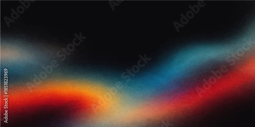 Abstract colorful background featuring a glowing energy design with bright orange fire flames and red smoke textures against a dark black space backdrop