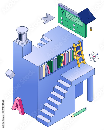 Educational stages or ladder 