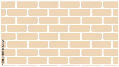 Seamless Stretcher Bond Brick Wall Pattern Vector Illustration
