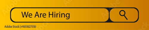 We Are Hiring Search Bar Banner for Job Recruitment Concept