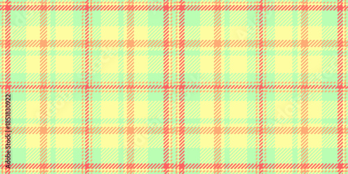Trim pattern check seamless, pyjamas tartan plaid textile. Fold texture vector fabric background in yellow and light colors.
