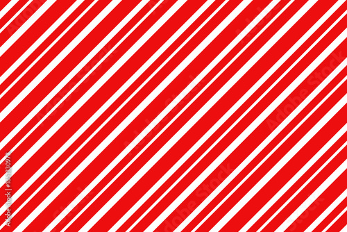 Red, green and white diagonal stripes background vector illustration. Candy cane pattern for Christmas or New Year concept, flat lay. Stripe pattern for gift wrap, fabric pattern, textile, tile