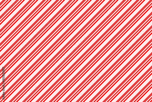 Red, green and white diagonal stripes background vector illustration. Candy cane pattern for Christmas or New Year concept, flat lay. Stripe pattern for gift wrap, fabric pattern, textile, tile