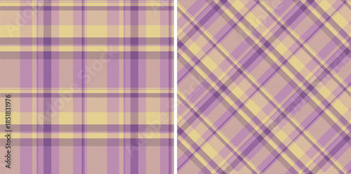 Vector background seamless of pattern plaid tartan with a fabric texture check textile. Set in novelty colors. Fashion trends with mixed straight stripes.