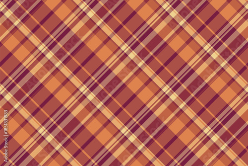Multicolored vector check fabric, independence day seamless tartan background. Stylish pattern textile texture plaid in red and orange colors.