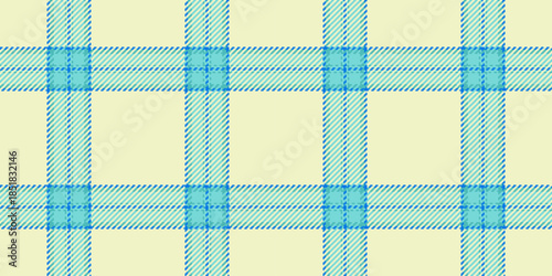 Scenery background vector tartan, mockup fabric check textile. Commercial plaid seamless pattern texture in teal and light colors.