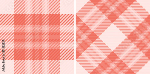 Background pattern fabric of check textile plaid with a vector texture tartan seamless. Set in trendy colors for fashion bandanas in cool style.