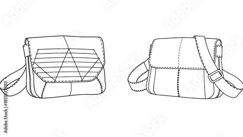 Modern messenger bags with sleek designs and straps