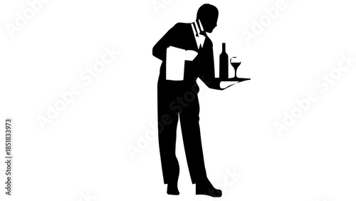 Restaurant Server Silhouette