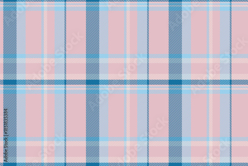 Outline check vector texture, tailor plaid tartan seamless. Uk pattern fabric background textile in light and cyan colors.