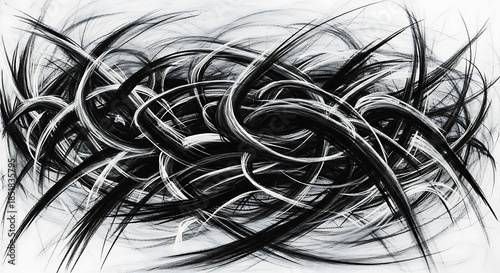 Abstract Swirls - A Dynamic Dance of Lines and Shadows.