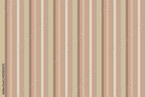 Batch vertical textile texture, minimal fabric vector seamless. Llanket background pattern stripe lines in light and red colors.