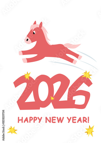 Happy new year 2026 poster