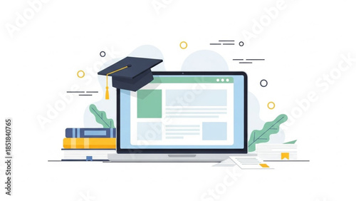 vector illustration of a modern laptop