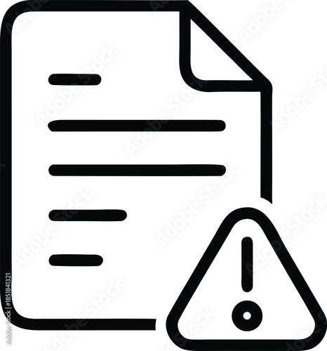 Flat Business Warning Exclamation Mark Inside