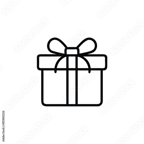 Flat Icon Wrapped Present Large Bow
