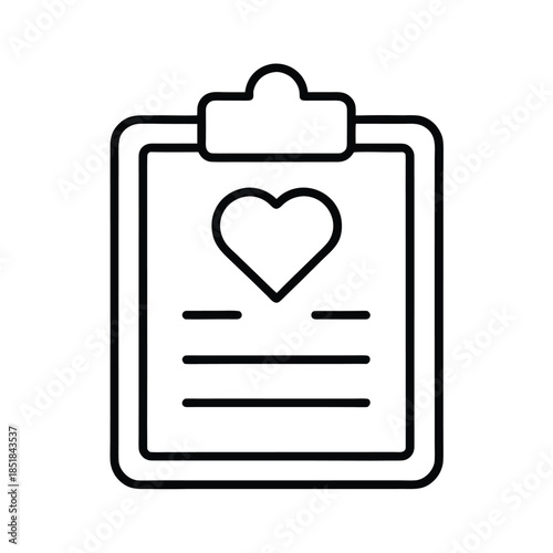 Clipboard With Heart For Customer Service
