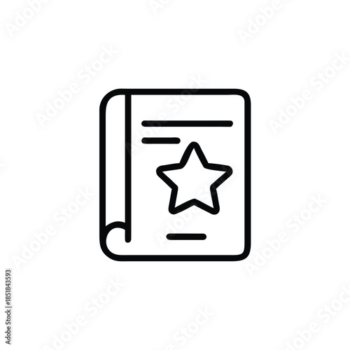 Book With Star For Important Content