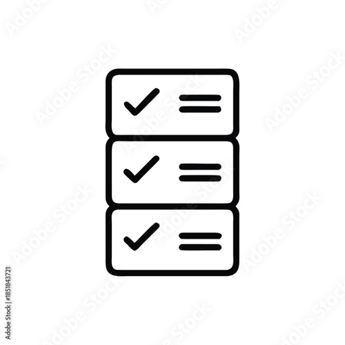 Checklist Icon With Three Completed Tasks