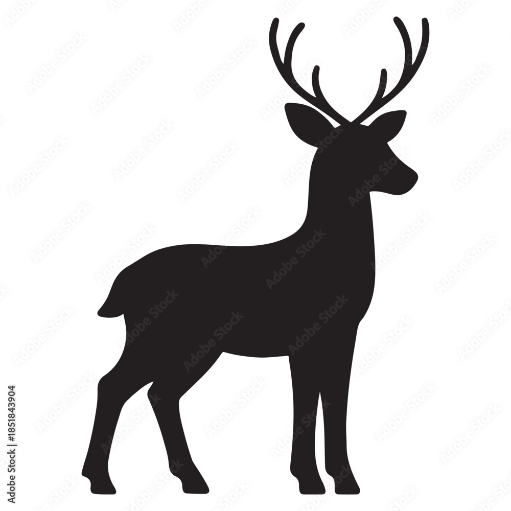 Fototapeta premium deer icon vector silhouette
