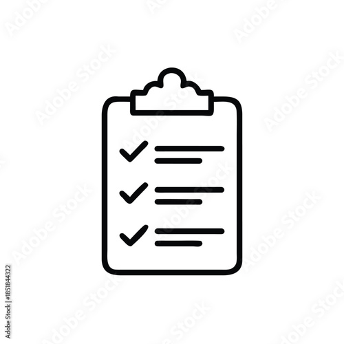 Clipboard With Checkmarks Task Completion Badge