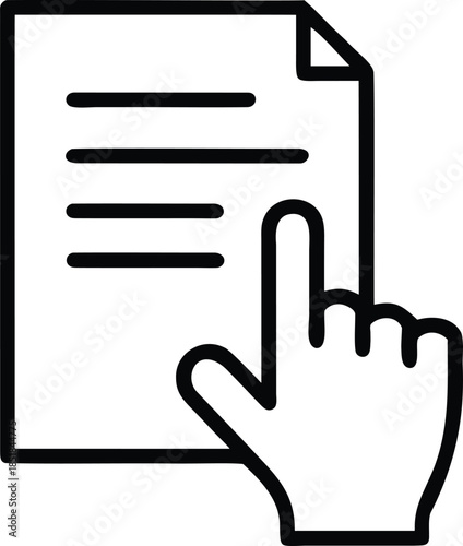 Document Review Hand Pointing At Paper