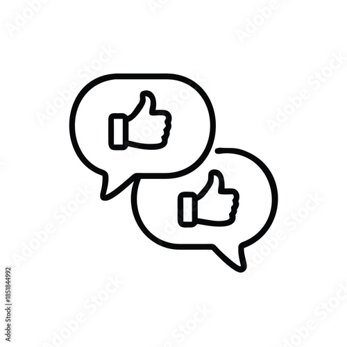 Feedback Speech Bubbles With Thumbs Icon