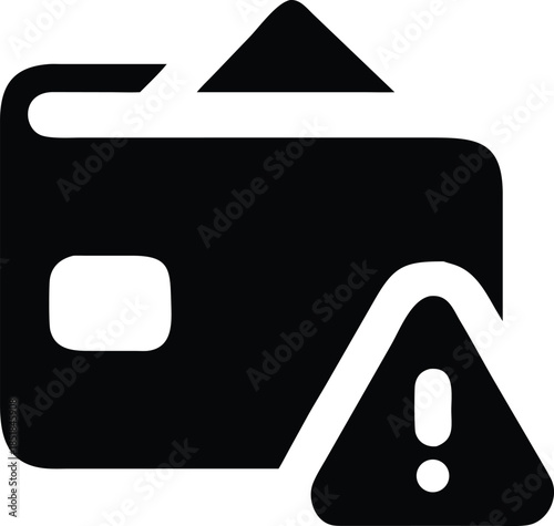 Flat Bankrupt Icon Empty Wallet Warning